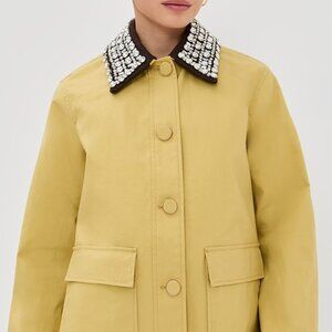 VERONICA BEARD Arlen Dickey crystal-embellished coated-cotton coat